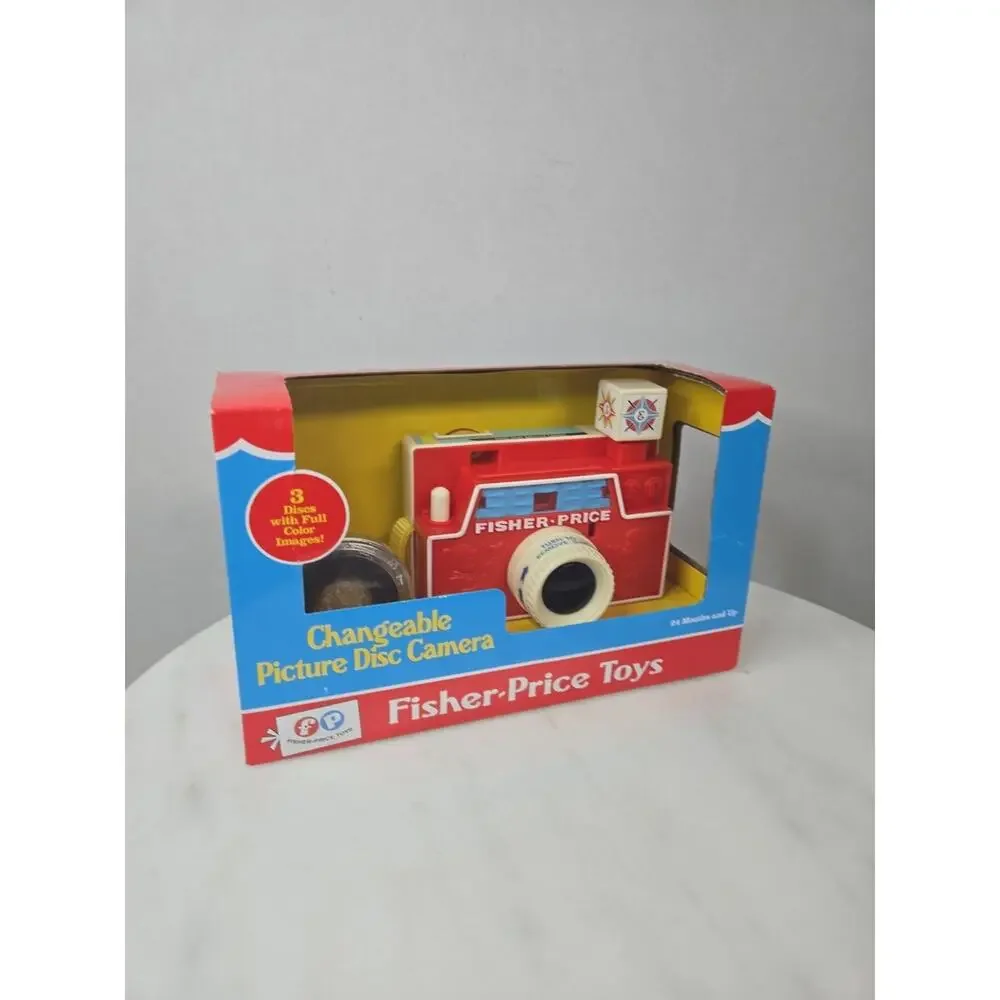 Fisher-Price Changeable Picture Disc Camera 3 Bonus Discs Full Color Image Retro